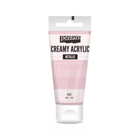 Pentart metál rózsaszín színű akril bázisú krémes hobbi festék 60 ml