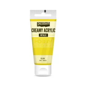 Pentart metál krémes akrilfesték – sárga 60 ml