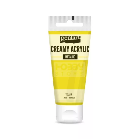 Pentart metál sárga színű akril bázisú krémes hobbi festék 60 ml
