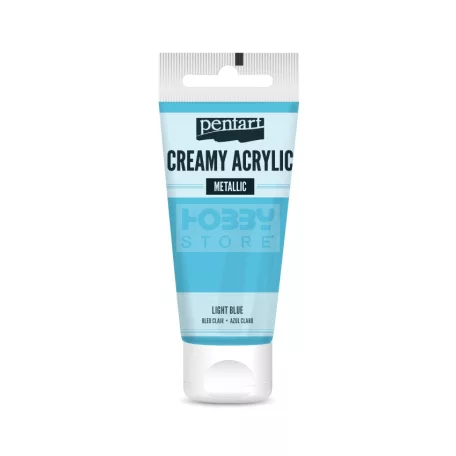 Pentart metál világoskék színű akril bázisú krémes hobbi festék 60 ml