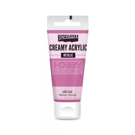 Pentart metál világoslila színű akril bázisú krémes hobbi festék 60 ml