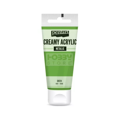 Pentart metál zöld színű akril bázisú krémes hobbi festék 60 ml