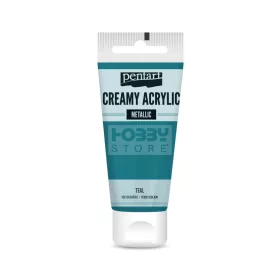 Pentart metál krémes akrilfesték – zöldeskék 60 ml