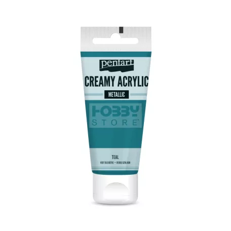 Pentart metál zöldeskék színű akril bázisú krémes hobbi festék 60 ml