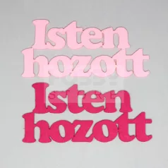   Filc felirat Isten hozott kb. 14 cm (2 db/cs), vegyes színben 28907