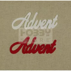 Filc felirat Advent 2 db (piros-fehér) 29216