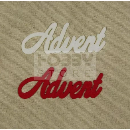 Filc felirat Advent 2 db (piros-fehér) 29216