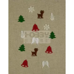   Filcfigura - Gomb alakú filcfigura karácsonyi "B" szort. (kb. 2,5 cm ) 29223