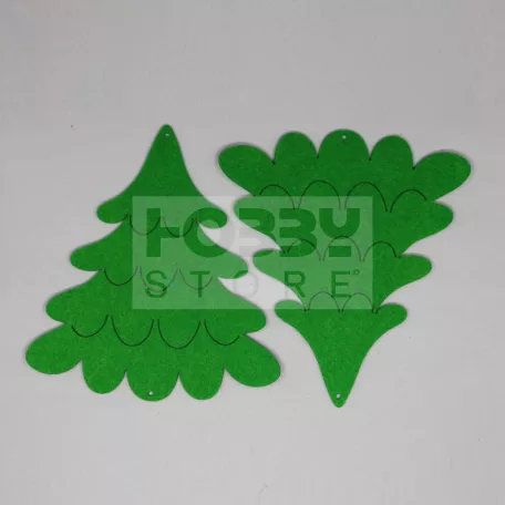 Filcfigura - Fenyő nagy 2 db/csomag (Ablakdísz készítéshez) 29226