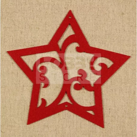 Filcfigura - Csillag nagy filcfigura 2 db/csomag (Ablakdísz készítéshez) 29230