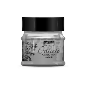 Pentart Delicate metál akrilfesték – antikezüst 50 ml