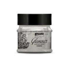   Pentart Glamour metál platinum színű akril bázisú hobbi festék 50 ml