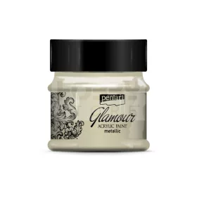 Pentart Glamour metál akrilfesték – antikezüst 50 ml