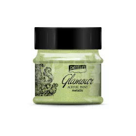 Pentart Glamour metál akrilfesték – zöldarany 50 ml