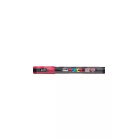   UNI POSCA PC-3M SÖTÉTPIROS színű kúpos hegyű dekormarker-filctoll (0.9-1.3 mm) - 29434U