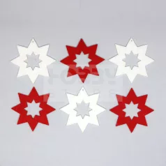 Filcfigura - 8 ágú lyukas csillag csomag (vegyes) 29531