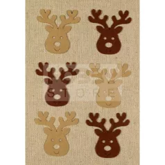 Filcfigura - Rénszarvasfej, vegyes színben 29533