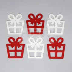 Filcfigura - Ajándék doboz, vegyes színben 29535