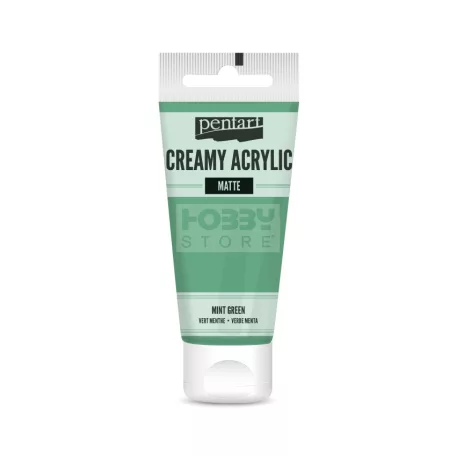 Pentart Matt mentazöld színű akril bázisú krémes hobbi festék 60 ml