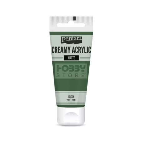 Pentart Matt zöld színű akril bázisú krémes hobbi festék 60 ml