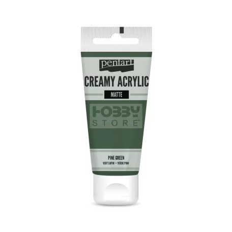 Pentart Matt fenyőzöld színű akril bázisú krémes hobbi festék 60 ml