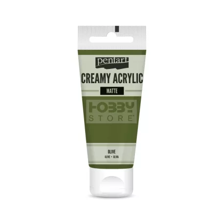 Pentart Matt olíva színű akril bázisú krémes hobbi festék 60 ml