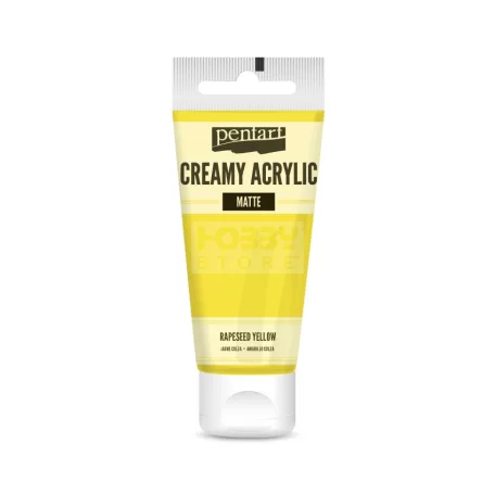 Pentart Matt repcesárga színű akril bázisú krémes hobbi festék 60 ml