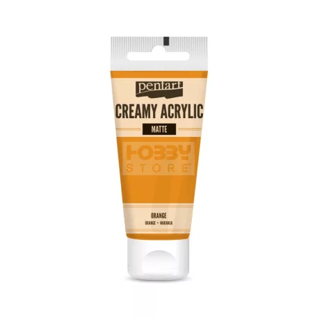 Pentart Matt narancs színű akril bázisú krémes hobbi festék 60 ml