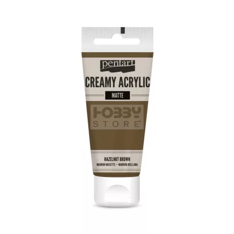Pentart Matt mogyoróbarna színű akril bázisú krémes hobbi festék 60 ml