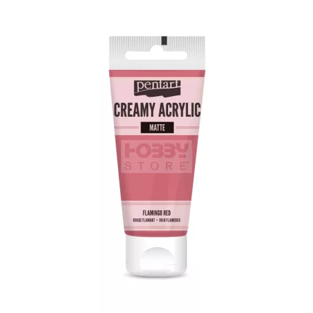 Pentart Matt flamingó színű akril bázisú krémes hobbi festék 60 ml