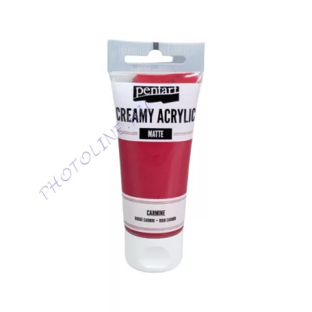 Pentart matt kármin piros színű akril bázisú krémes hobbi festék 60 ml