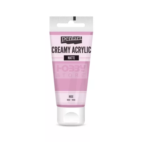Pentart Matt rózsaszín színű akril bázisú krémes hobbi festék 60 ml