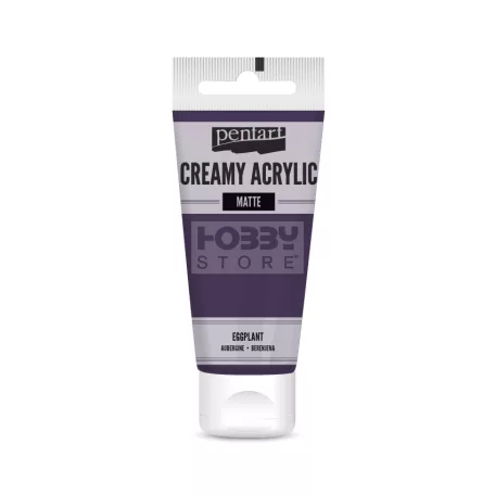 Pentart Matt padlizsán színű akril bázisú krémes hobbi festék 60 ml