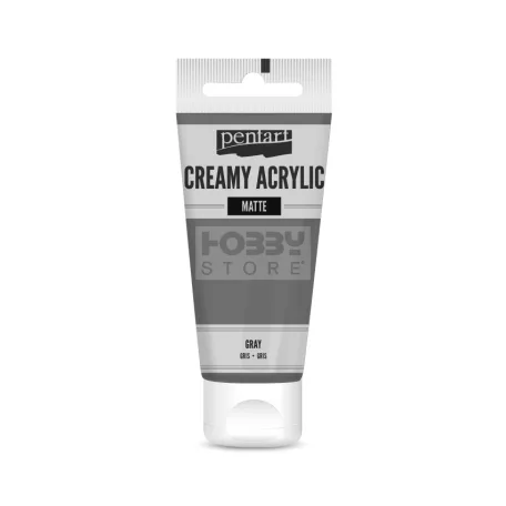 Pentart Matt szürke színű akril bázisú krémes hobbi festék 60 ml