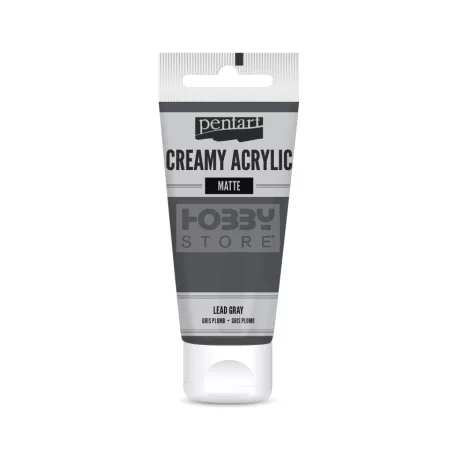 Pentart Matt ólomszürke színű akril bázisú krémes hobbi festék 60 ml