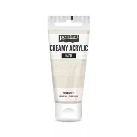 Pentart Matt krémfehér színű akril bázisú krémes hobbi festék 60 ml