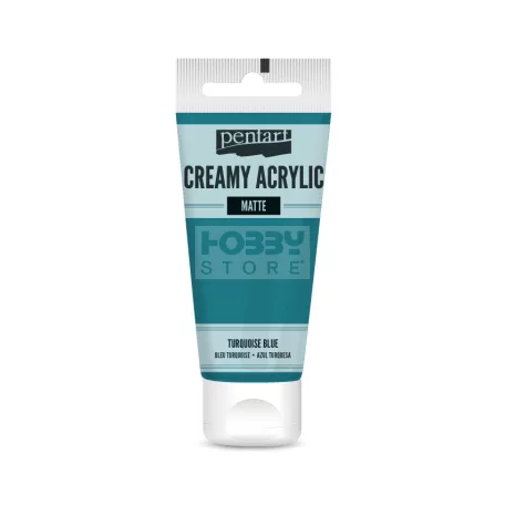 Pentart Matt türkizkék színű akril bázisú krémes hobbi festék 60 ml