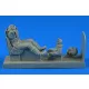 Aerobonus USAAF WWII Pilot with seat for P-51B/C Mustang for TRUM/REV – figura makett