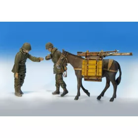 Plus Model U.S. Infantrist mit Maultier – figura makett