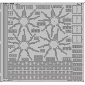   Eduard Accessories B-17E/F engines for HKM - B-17E/F motorok részletező fotómaratása