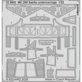   Eduard Accessories MC.200 Saetta undercarriage for Italeri - futómű-részletező készlet