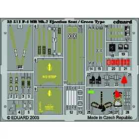   Eduard Accessories F-4 Phantom II ejectin seat/green type für Tamiya Bausatz - katapultülés, zöld változat