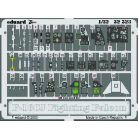   Eduard Accessories F-16CJ Interior für Tamiya Bausatz - F-16CJ belsőtér-részletező készlet