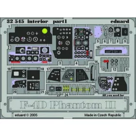   Eduard Accessories F-4D Phantom II interior für Tamiya Bausatz - F-4D Phantom II belsőtér-részletező készlet