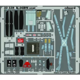   Eduard Accessories MiG-29 Fulcrum K-36DM seat für Trumpeter Bausatz - K-36DM katapultülés