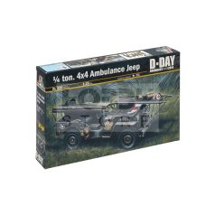   Italeri 1/4 ton. 4x4 AMBULANCE JEEP 1:35 harcjármű makett 326IT