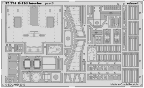 Eduard Accessories B-17G interior S.A. for HK Models - B-17G belsőtér-részletező készlet S.A.