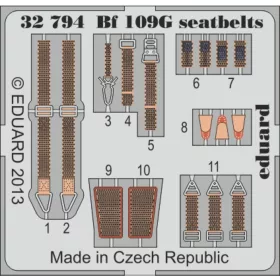   Eduard Accessories BF 109G seatbelts for Revell - biztonsági övek