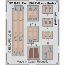   Eduard Accessories Fw 190F-8 seatbelts for Revell - biztonsági övek