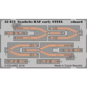   Eduard Accessories Seatbelts RAF early STEEL - RAF korai biztonsági övek